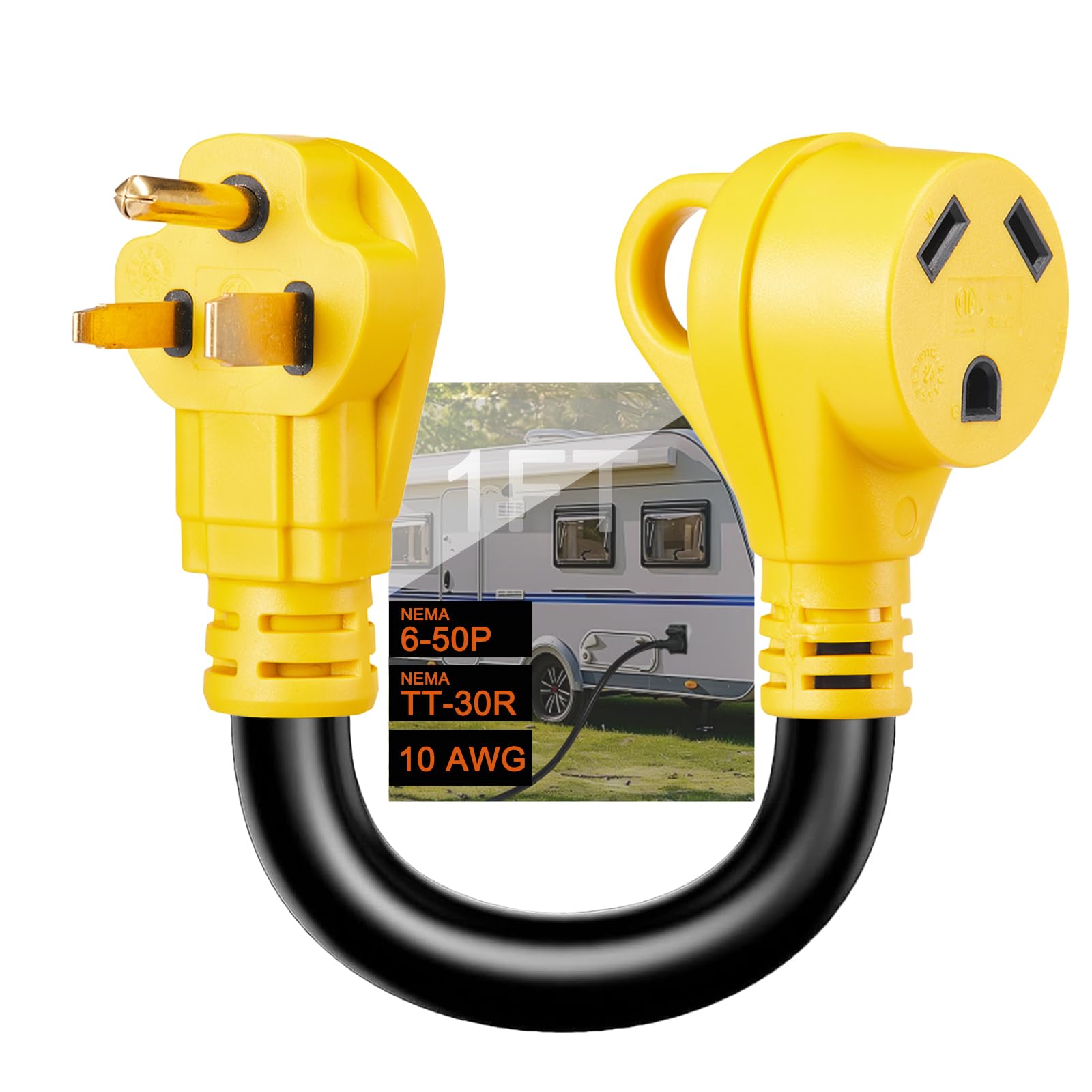 Amazon.com : Suplevel NEMA 6-50P Male to TT-30R AC Power Adapter